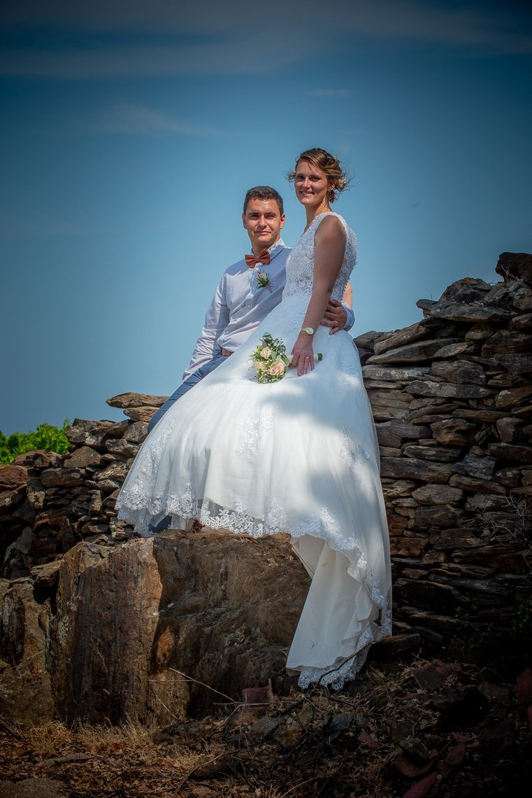 photographe de mariage à Perpignan dans les vignobles de Collioure